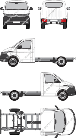 Volkswagen Transporter, T6.1, Telaio per sovrastrutture, empattement long, Einzelkabine (2019)