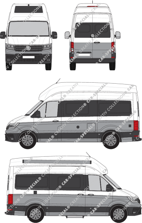 Volkswagen Grand California 600, 600, Camper, Rear Wing Doors, 1 Sliding Door (2019)