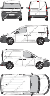 Volkswagen Caddy Cargo, fourgon, Rear Wing Doors, 2 Sliding Doors (2020)