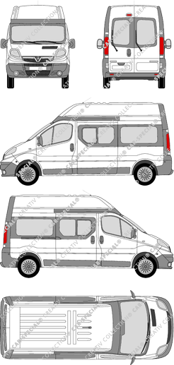 Vauxhall Vivaro Combi camionnette, 2006–2014 (Vaux_070)