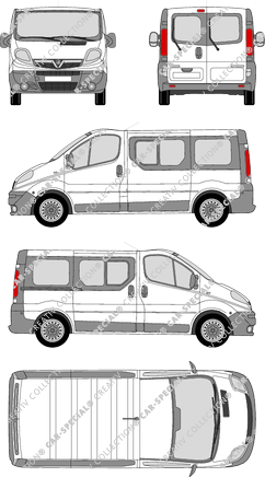Vauxhall Vivaro Combi minibus, 2006–2014 (Vaux_073)