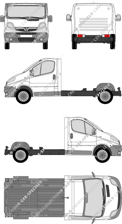 Vauxhall Vivaro châssis plateau, 2006–2014 (Vaux_079)