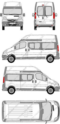 Vauxhall Vivaro Combi microbús, 2006–2014 (Vaux_088)
