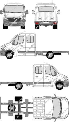 Vauxhall Movano Chasis para superestructuras, 2010–2019 (Vaux_106)