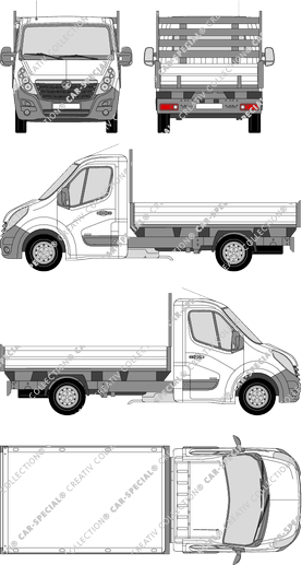 Vauxhall Movano, benne, L2H1, cabine Solo (2010)