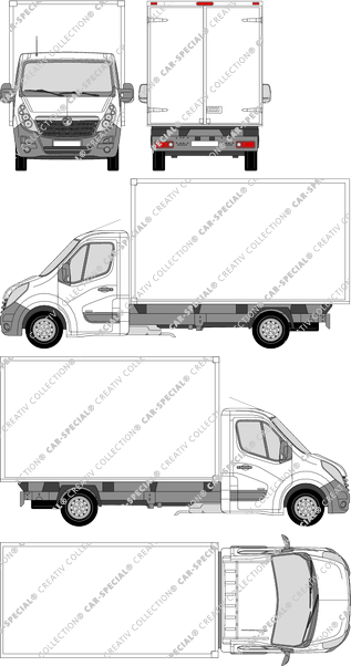 Vauxhall Movano, Cuerpos de caja, L3H1, cabina individual (2010)