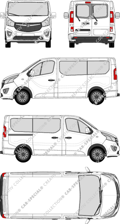 Vauxhall Vivaro Combi microbús, actual (desde 2014) (Vaux_173)