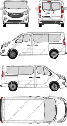 Vauxhall Vivaro Combi microbús, actual (desde 2014) (Vaux_174)