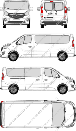Vauxhall Vivaro Combi minibus, current (since 2014) (Vaux_175)