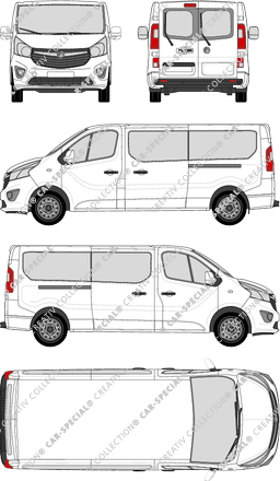 Vauxhall Vivaro Combi camionnette, actuel (depuis 2014) (Vaux_176)