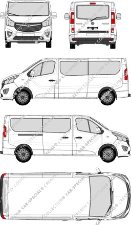 Vauxhall Vivaro Combi Kleinbus, aktuell (seit 2014) (Vaux_179)