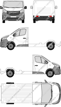 Vauxhall Vivaro, Plattformfahrgestell, Einzelkabine (2014)