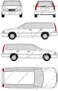 Volvo V70 station wagon, 1996–2000 (Volv_008)