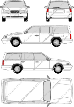 Volvo V90 Station wagon, 1996–1998 (Volv_030)