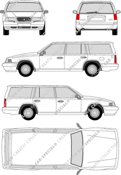 Volvo V90 break, 1996–1998 (Volv_030)