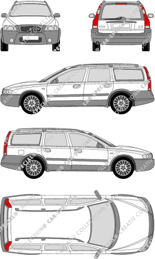 Volvo V70 station wagon, 2000–2004 (Volv_031)