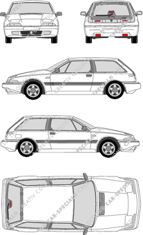 Volvo 480, Kombicoupé, 3 Doors (1986)