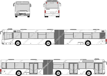 Volvo B 7000 public service articulated bus (Volv_037)