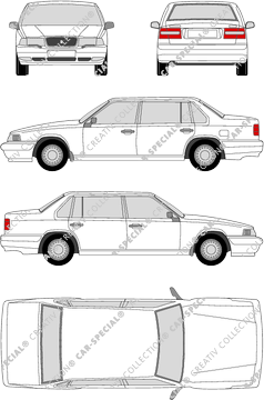 Volvo S90 Executive, Executive, berlina, 4 Doors (1996)