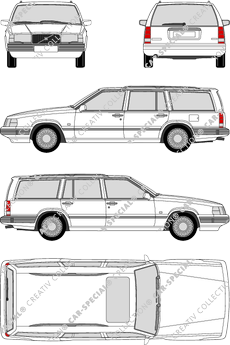Volvo 940, station wagon, 5 Doors (1990)