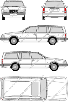 Volvo 940, Kombi, 5 Doors (1990)