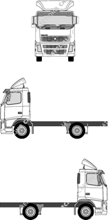 Volvo FH Windfang, Windfang, Fahrgestell für Aufbauten, L1H1, Einzelkabine (2002)