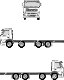 Volvo FM (FM12), 6x2, Chassis for superstructures (2002)
