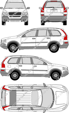 Volvo XC90 station wagon, 2002–2006 (Volv_065)