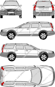 Volvo XC70 station wagon, 2003–2007 (Volv_071)