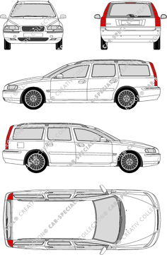 Volvo V70 Station wagon, 2006–2007 (Volv_083)