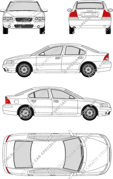 Volvo S60 Limousine, 2007–2009 (Volv_097)