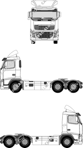 Volvo FH, tractor unit, L1H1, short cab, top air deflector (2009)