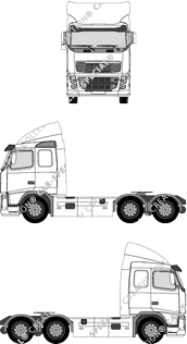 Volvo FH, Sattelzugmaschine, L2H1, Fahrerhaus lang mit Windfang (2009)