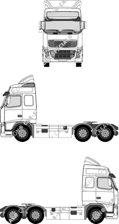 Volvo FH, tractor unit, L2H2, Globetrotter cab, top air deflector (2009)