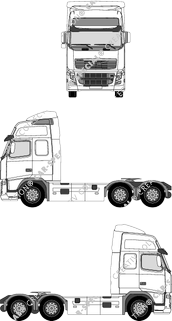 Volvo FH, tractor unit, L2H3, Globetrotter XL cab, top air deflector (2009)