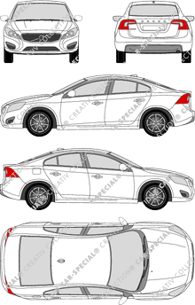 Volvo S60 Limousine, 2010–2018 (Volv_122)