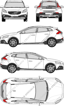 Volvo V40 Kombilimousine, 2013–2016 (Volv_129)