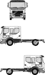 Volvo FL FM-DAY, Fahrgestell für Aufbauten, Zusatzfenster, Mannschaftsfahrerhaus (2013)