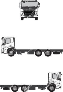 Volvo FM FM-DAY, Chassis for superstructures, Fahrerhaus kurz niedrig (2020)