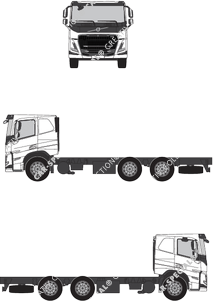 Volvo FM FM-LSLP, Châssis pour superstructures, Niedriges Fernverkehrsfahrerhaus (2020)