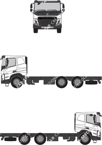 Volvo FMX FMX-LSLP, Châssis pour superstructures, Niedriges Fernverkehrsfahrerhaus (2020)