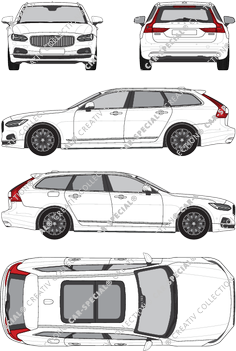 Volvo V90 Inscription, station wagon, 5 Doors (2020)